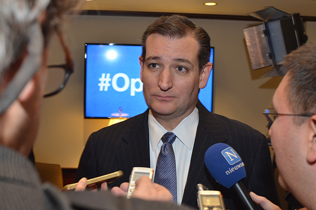 photo 2 of sen. ted cruz taking reporters' questions after Heritage Foundation Action's Conservative Policy
Summit