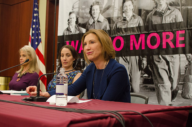 photo 3 of carly fiorina participating in war no more panel