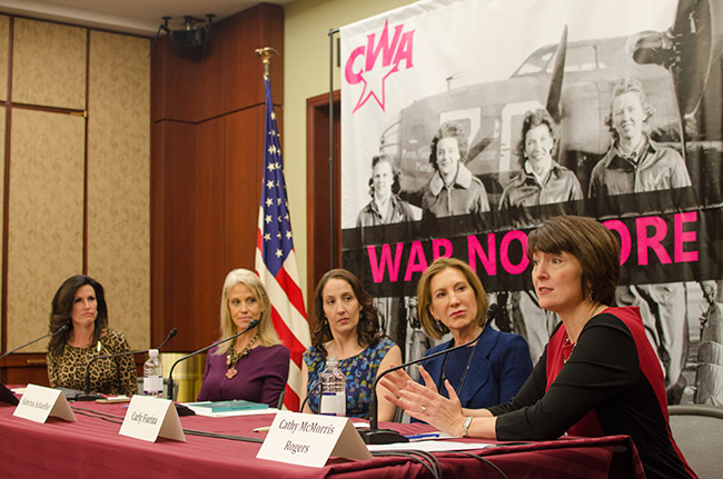 photo 4 of carly fiorina participating in war no more panel