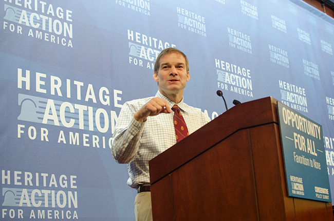 Photo of Rep. Jim Jordan at Heritage
Foundation Action's Conservative Policy
Summit