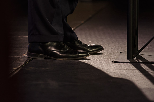 Photo 1 of Gov. Chris Christie's Shoes During His Address to the Iowa Freedom Summit