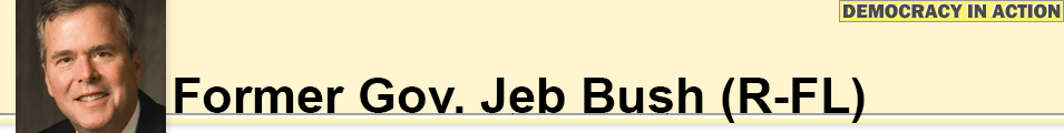 header graphic for P2016 Jeb Bush Main Page