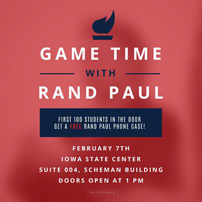 graphic for Game Time event with Rand Paul