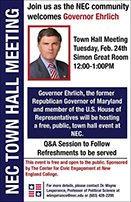 New Hampshire event graphic for Bob Ehrlich Feb. 24, 2015