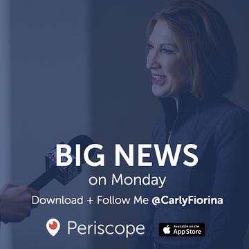 graphic for carly fiorina announcement on may 4, 2015