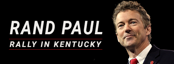 graphic for rand paul announcement in louisville, ky on april 7, 2015
