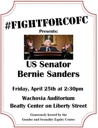 graphic for bernie sanders event