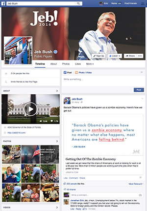 jeb bush facebook page
