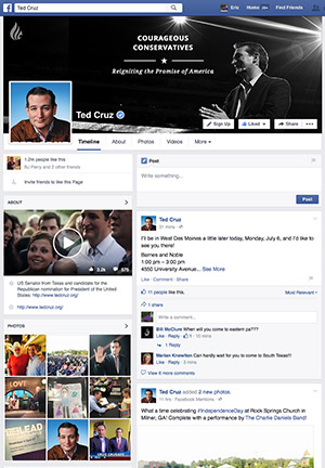 ted cruz facebook page