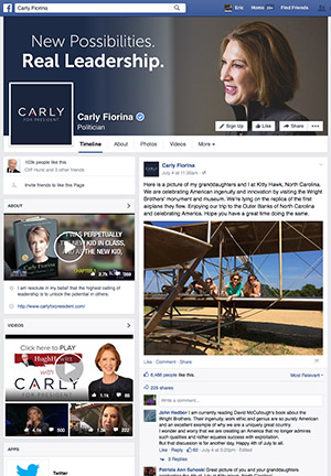 carly fiorina facebook page