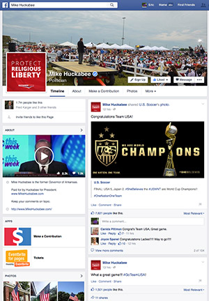 mike huckabee facebook page
