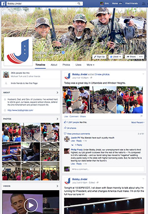 bobby jindal facebook page