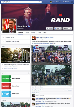 rand paul facebook page