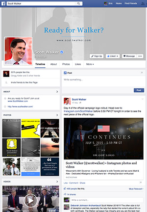 scott walker facebook page
