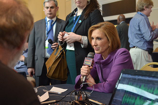 photo of carly fiorina and cpac