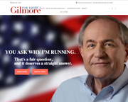screen grab of Gilmore for America website