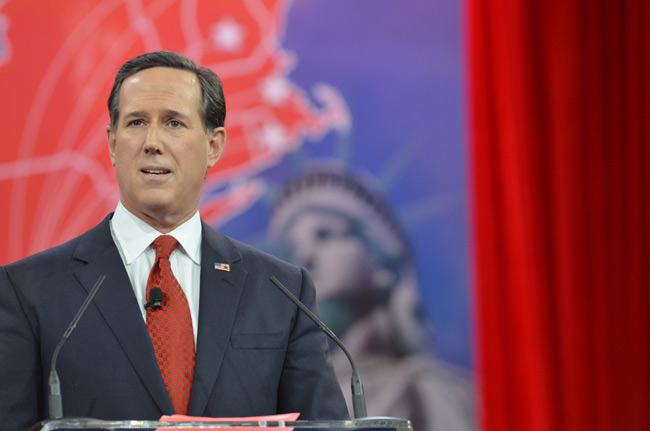 photo 1 of former sen. rick santorum at cpac 2015