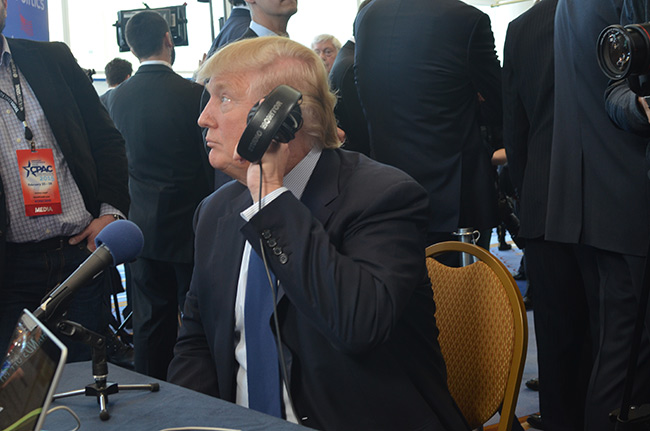 photo 2 of donald trump doing interviews at cpac 2015