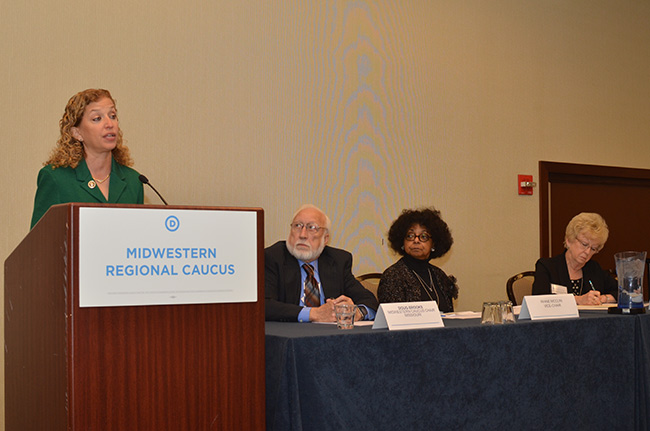 photo 4 of Debbie Wasserman Schultz at the DNC 2015 Winter Meeting