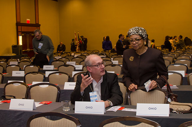 photo 1 of scenes from before the start of the second general session of the DNC winter meeting