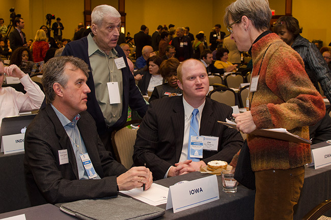 photo 9 of scenes from before the start of the second general session of the DNC winter meeting