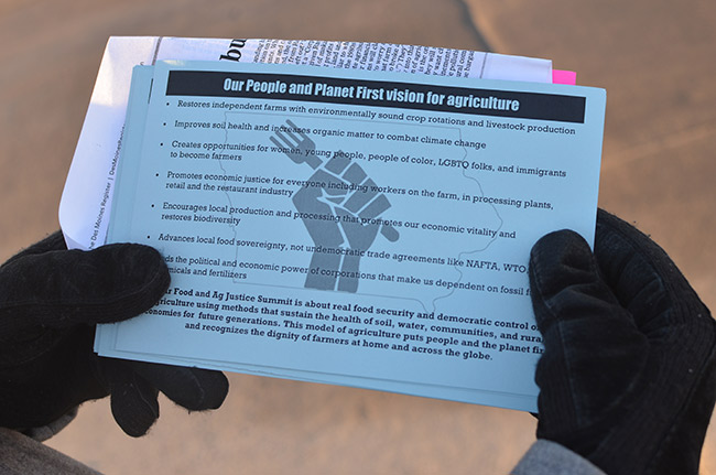 photo 8 of iowa citizens for community improvement protest at the iowa ag summit