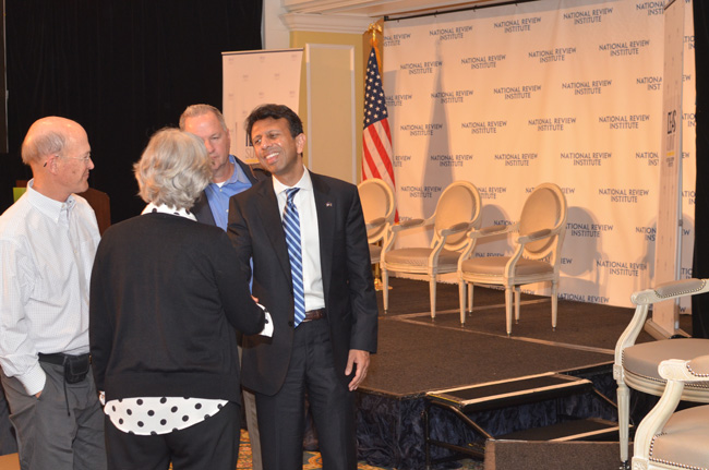 photo of gov. bobby jindal at the national review institute's ideas summit