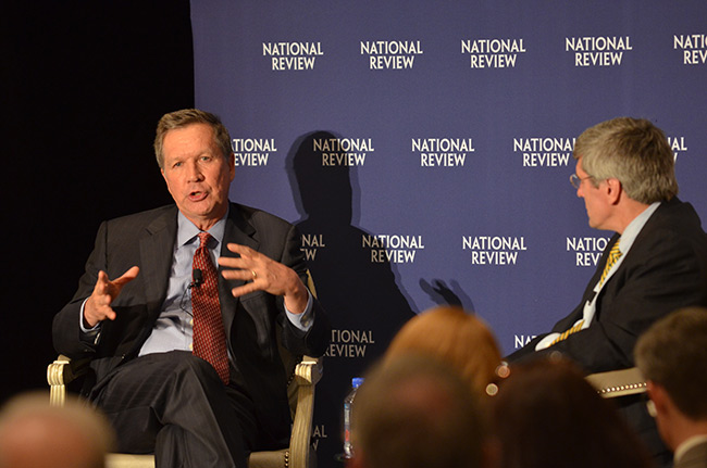 photo 2 of gov. john kasich at national review institute's ideas summit