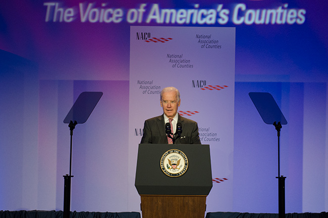 Photo 1 of Vice President Joe Biden addressing NACo's 2015 Legislative Conference