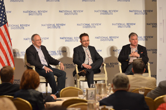 photo of panel on the influence of popular culture at the national review institute's issues summit