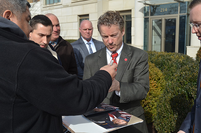 Photo 3 of Sen. Rand Paul after his speech at Heritage
Foundation Action's Conservative Policy
Summit