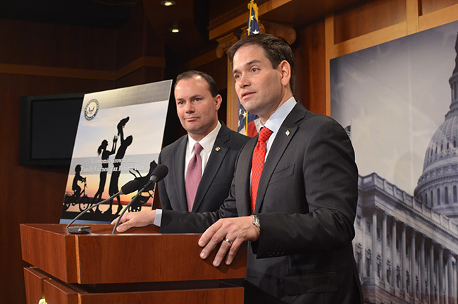 photo 3 of sens. mike lee and marco rubio introducing tax reform plan