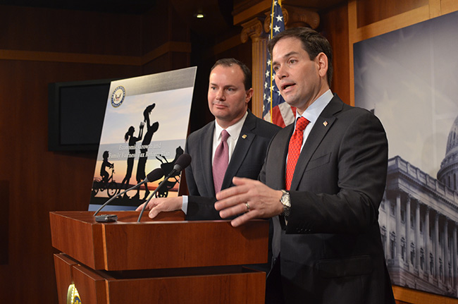 photo 4 of sens. mike lee and marco rubio introducing tax reform plan