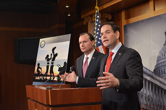 photo 6 of sens. mike lee and marco rubio introducing tax reform plan