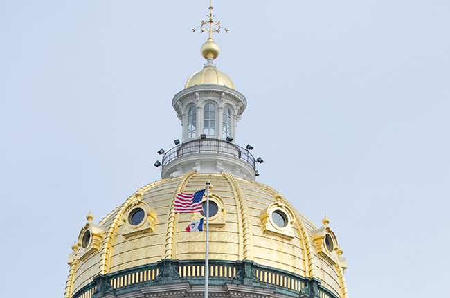 photo of the Iowa State Capitol dome