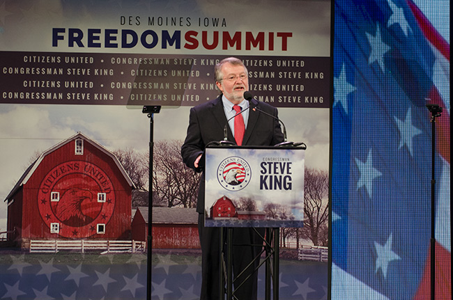photo of NH Rep. Bill O'Brien speaking at the Iowa Freedom Summit