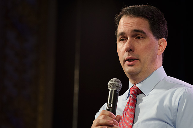 photo of Gov. Scott Walker at the Iowa Freedom Summit