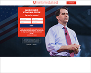 screen grab for Unintimidated PAC, super PAC supporting Gov. Scott Walker