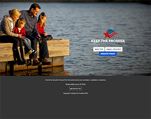 screen shot of keep the promise website