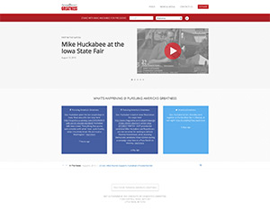 screen shot of pursuing america's greatness website