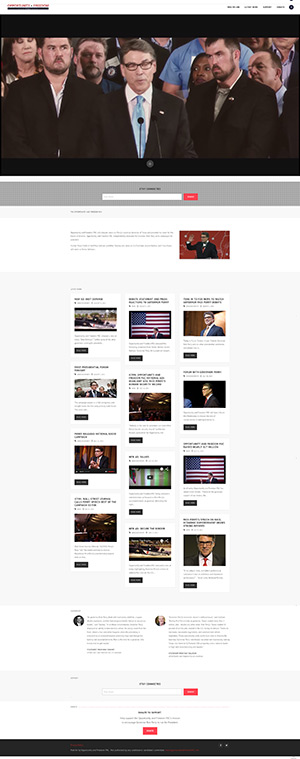 screen shot of opportunity and freedom pac website